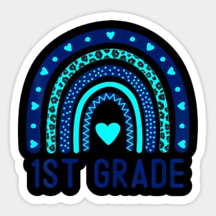 1St Grade Rainbow Teacher Hello First Grade Back To School Sticker